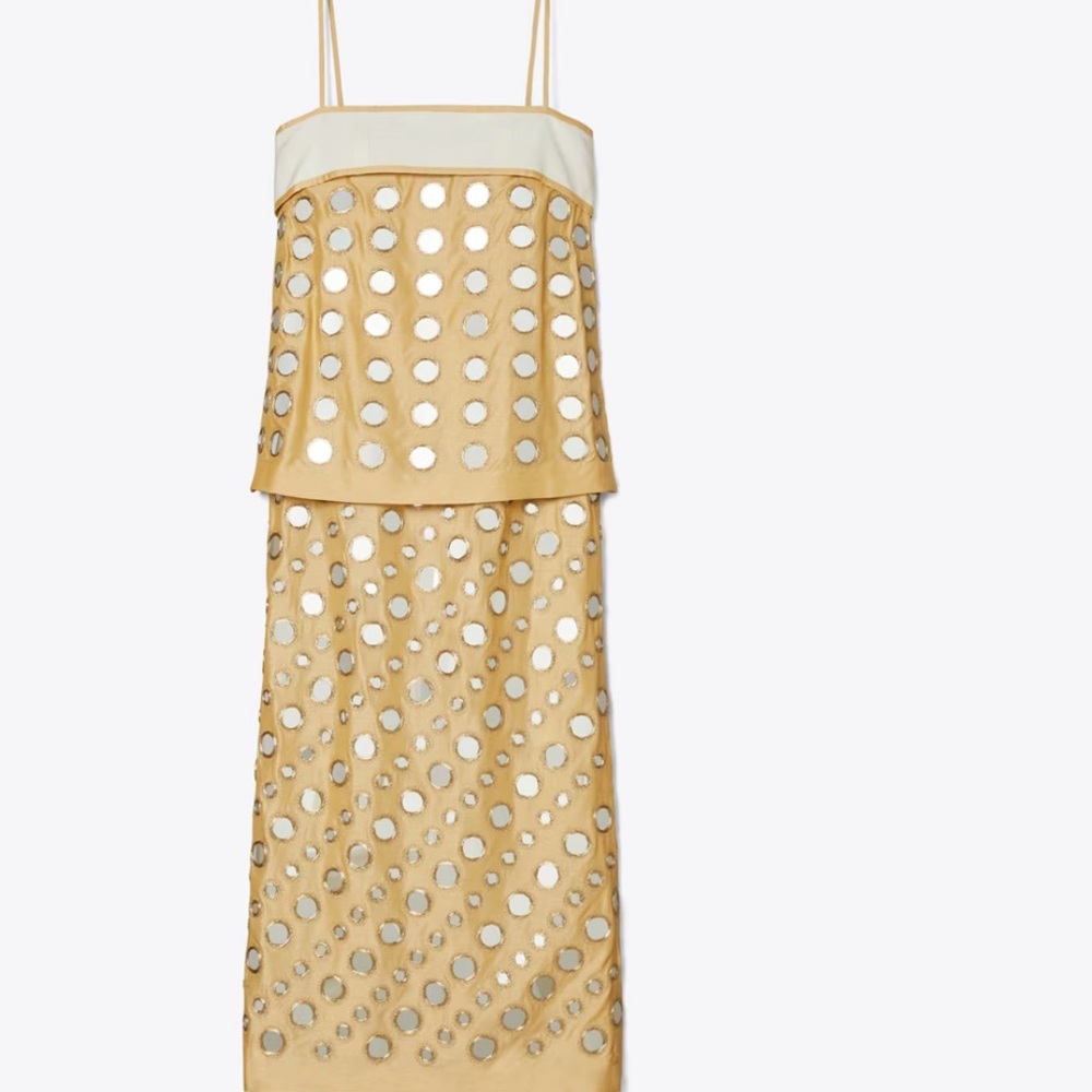 Tory Burch Strapless Gold Dress - Picture 1 of 2